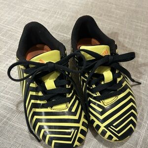 Adidas Black and Yellow Soccer Cleats